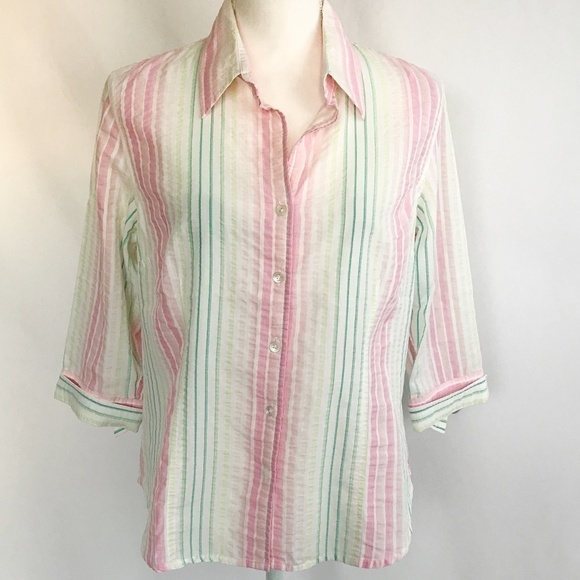 *4/$20* Talbots Button Down Blouse Top - Picture 1 of 8